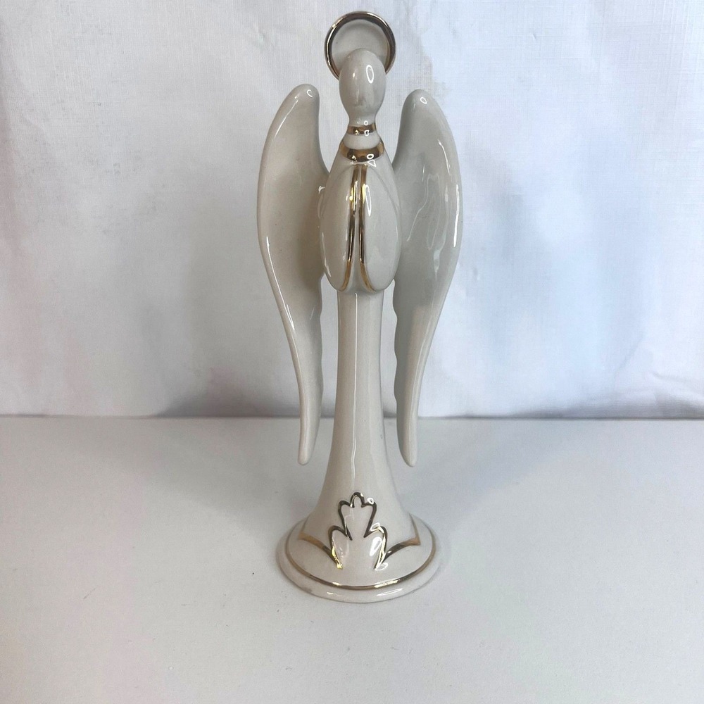 Cast Art Et Cetera Angel Figurine Modern Sleek Decor Christmas Holiday 8"